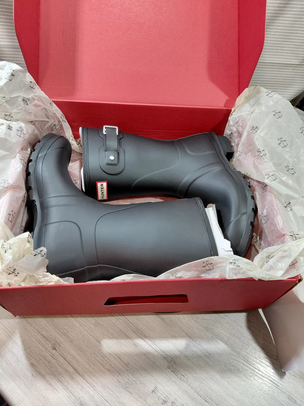 NEW Hunter Womens Black Original Short Waterproof Rain Boots SIZE 10